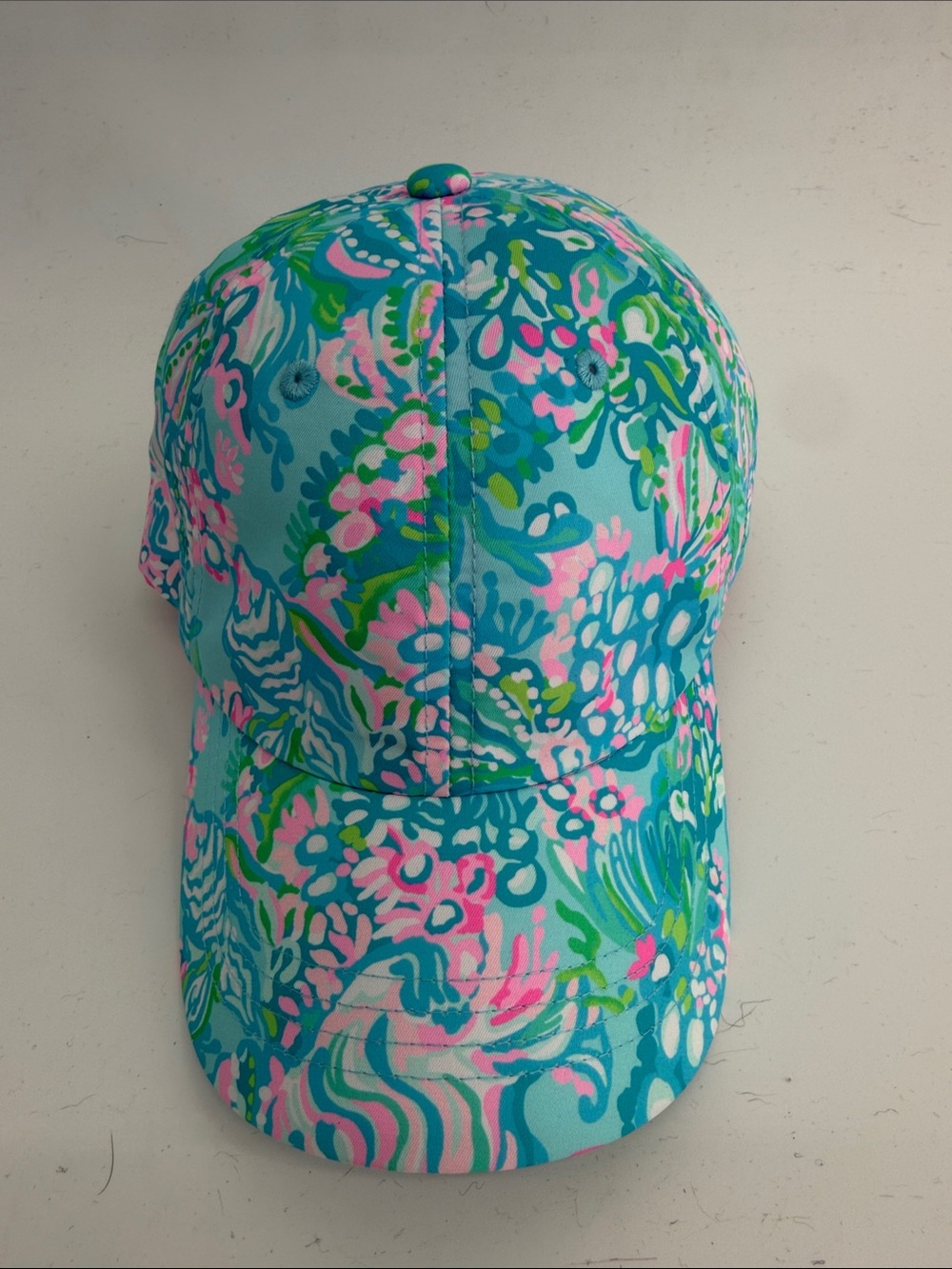 Lilly Pulitzer Run Around Ocean Reef Club print baseball hat NWOT